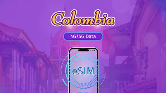 哥倫比亞 | 5G/4G eSIM｜總量型方案｜24 小時計費｜30 天｜QR 碼
