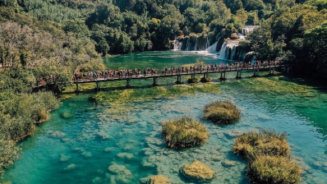 From Split: Krka Waterfalls Tour, Boat Cruise & Swimming