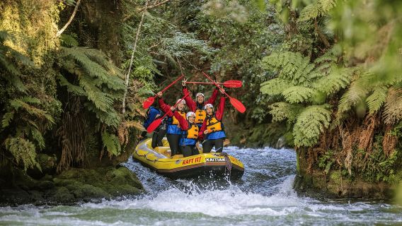 Rotorua: Kaituna-Rafting und geführte Wanderung auf den Mt. Tarawera als Kombination