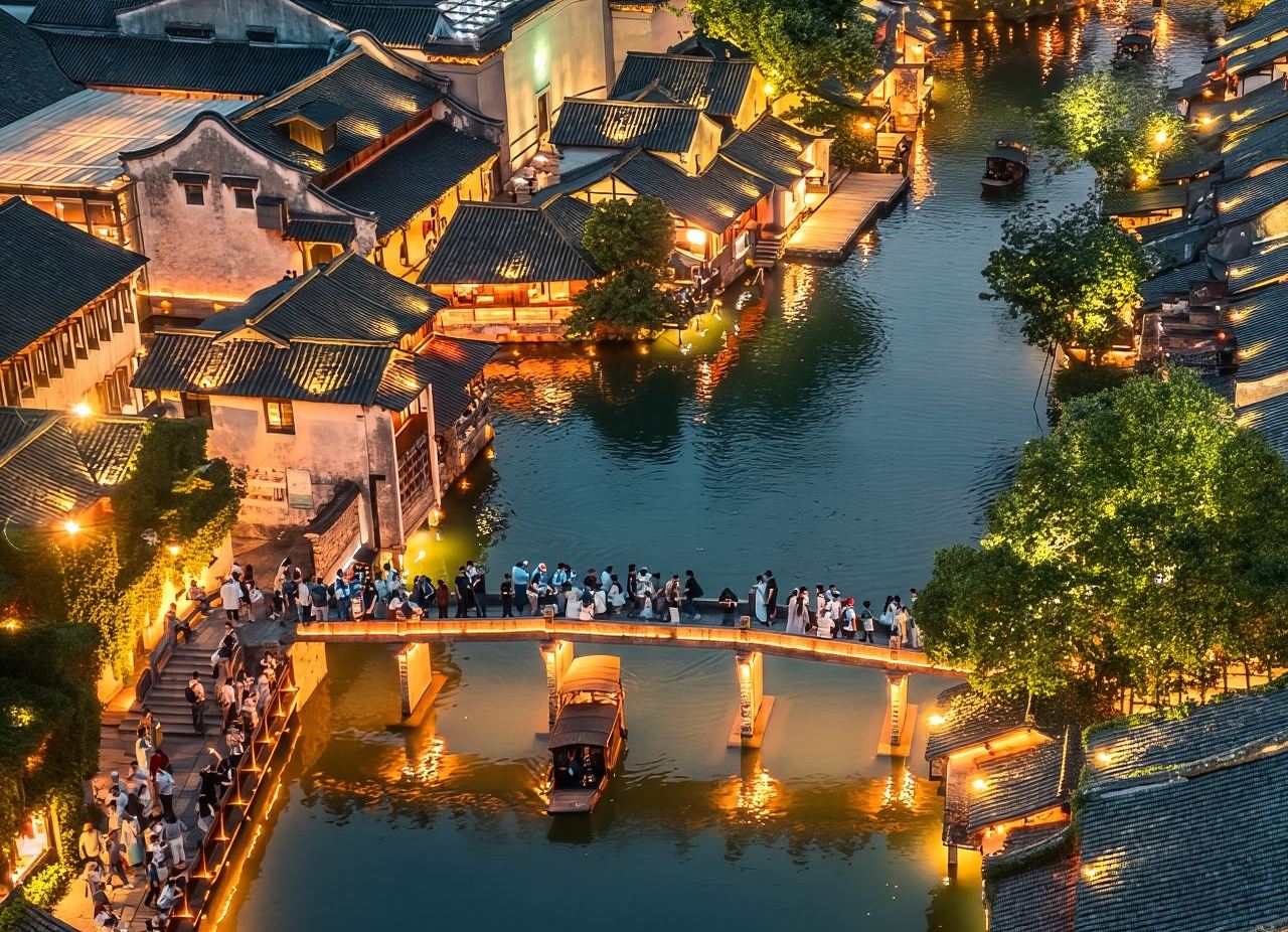 Shanghai Hin- und Rückfahrt: Altstadt Tongli + Wuzhen|Ein Auftrag, eine Gruppe|Mehrsprachig (Chinesisch, Englisch) – maßgeschneiderter Privattransfer