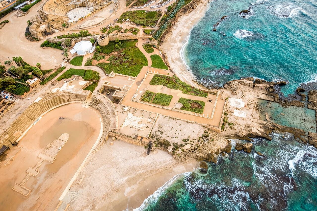 Israel Caesarea Haifa Acre Ancient City 1-day Tour (Baháʼí Garden Haifa / Rosh Hanikra Grottoes)