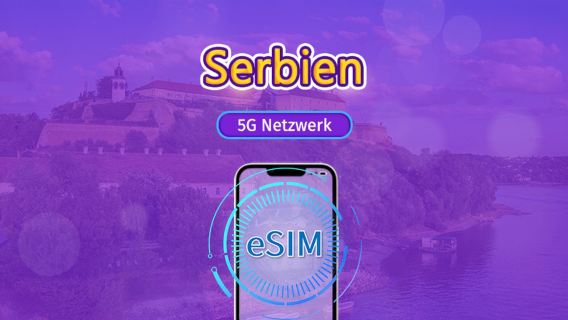 Serbien 5G/4G eSIM | Unterstützt Tiktok & ChatGPT | Tagespaket / Datenpaket | 24-Stunden-Abrechnung | 1-30 Tage | QR-Code