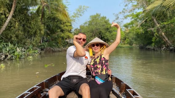 Marché flottant de Cai Rang, cacao et petit canal caché