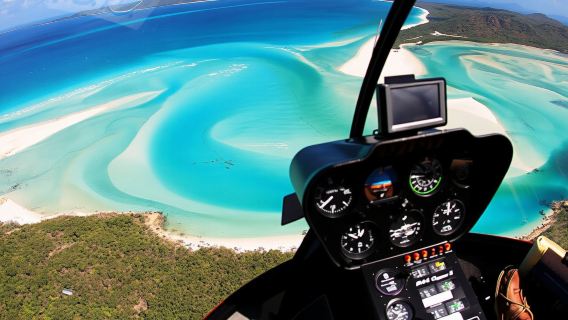 2-Personen-Privat-Helikopterrundflug über die Whitehaven Beach der Whitsunday Islands (mit Landung auf Whitehaven Beach)|ab Hamilton Island