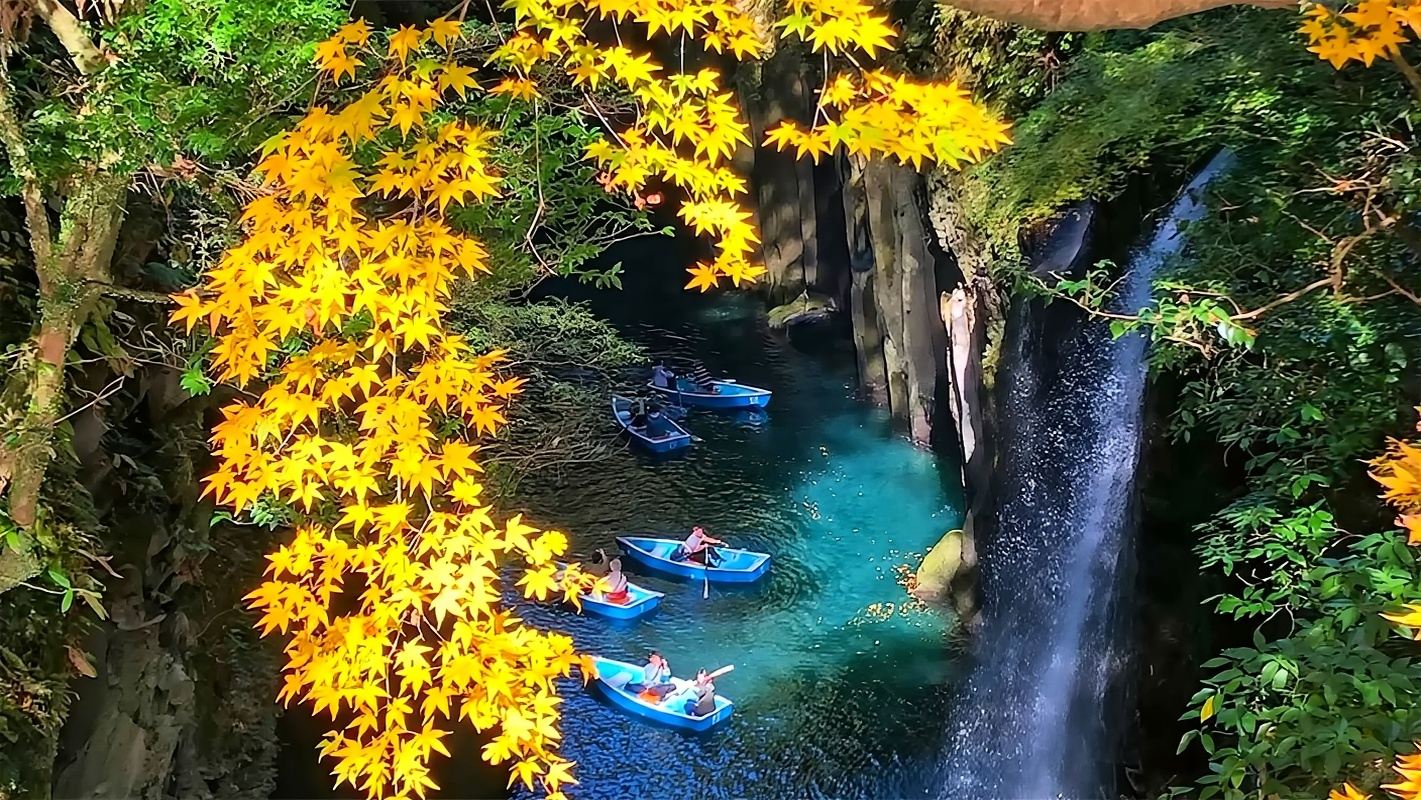 Kumamoto Miyazaki|Kamishikimi Kumanoimasu Shrine & Kyushu Takachiho Gorge & Mount Aso Kusasenri Day Tour
