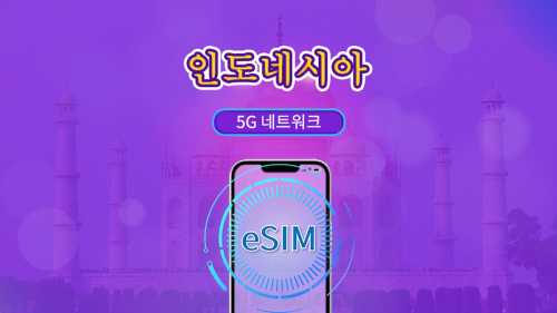 인도 | 5G/4G eSIM | 일일 패키지/데이터 패키지 | 자연일 기준 요금 | 1~30일 | QR 코드