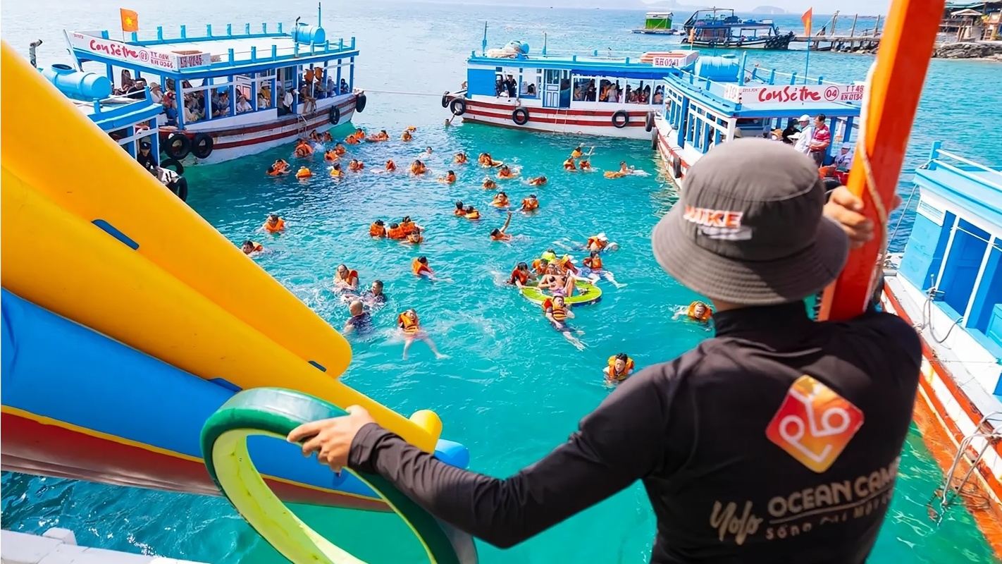 ニャチャンスノーケリング+海上パーティーワンデーツアー【ホテル送迎+DJパーティー+ダイビング】