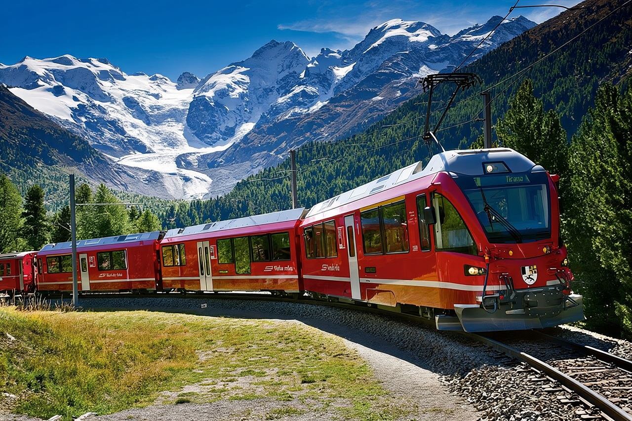 Tour delle Alpi svizzere con il trenino rosso del Bernina e St. Moritz da Milano