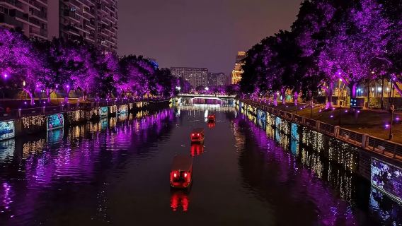 Chengdu Night Cruise Jinjiang Boat Ticket- Round Round-trip from Dongmen Wharf (Single Ticket)