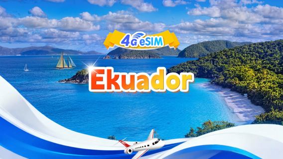 Ekuador 4G eSIM|Paket Data Harian/Total|1GB/hari - Total 30GB|1-30 hari|Sistem 24 jam| QR code