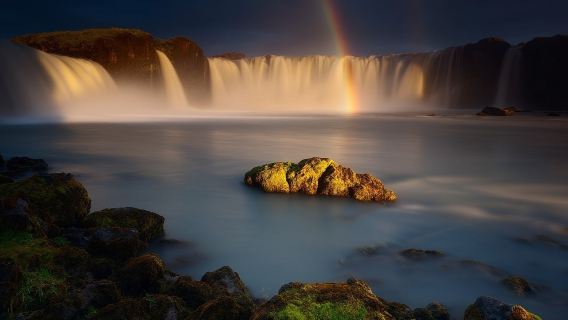 Krabla Volcano + Namafjall Geothermal + Dettifoss Waterfall + Myvatn Natural Baths + God's Waterfall + Akureyri, Iceland one-day tour