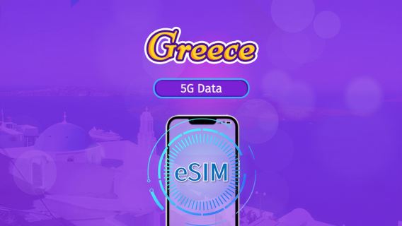 Yunani | eSIM 5G/4G | Paket Total | Penagihan 24 Jam | 7–30 Hari | Kode QR