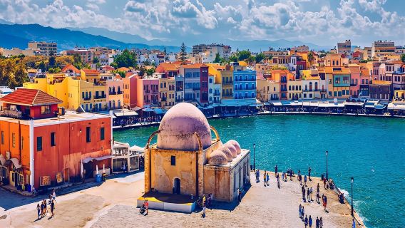 Billet de croisière Athènes Santorin avec option pour les îles de Milos, Mykonos ou Crète, départ de plusieurs lieux (choix entre bateau rapide ou lent)