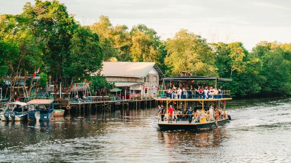 Malaysia Kota Kinabalu Sabah Firefly River Mangrove Double-Decker Sunset Cruise with afternoon tea and Dinner Transfer