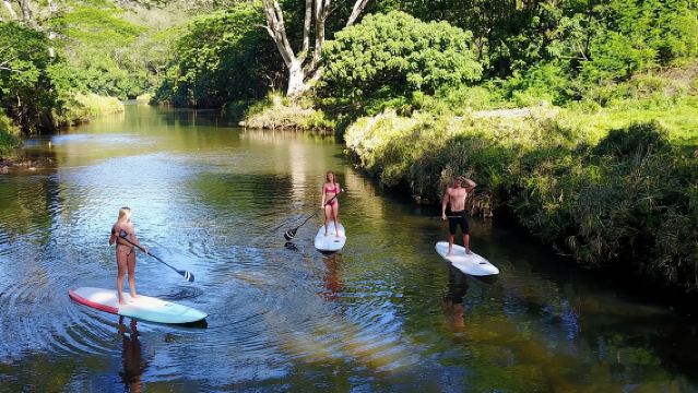 บริการให้เช่ากระดานยืนพาย (Stand Up Paddle) จากแม่น้ำไวลัวไปยังน้ำตกซีเคร็ตฟอลส์