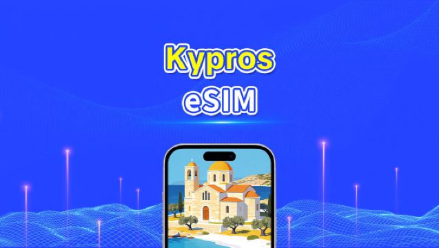 Kyproksen eSIM | 5G/4G | Nopea data | 24 tuntia | Valittavissa 1–30 päivää | QR-koodi
