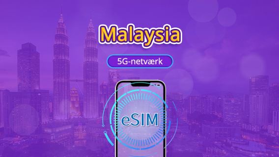 Malaysia 5G eSIM | Understøtter Google Maps/Chat GPT | Daglig pakke/Datapakke | 24 timers fakturering | 1-30 dage | QR-kode