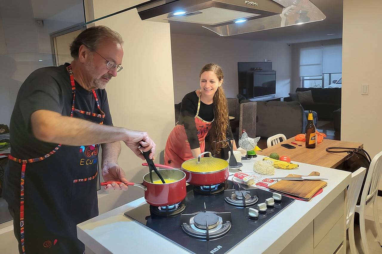 Clase de cocina y visita al mercado en Cuenca