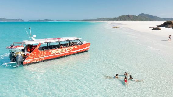 Lazy Cat Travel Tour di un giorno in inglese per snorkeling alla spiaggia di Whitehaven con pranzo a Hill Inlet, Airlie Beach