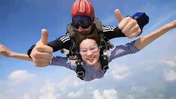 海南儋州海上雙人高空跳傘旅遊 三亞4000公尺海景跳傘 蔚藍跳傘基地【4000公尺一線海景跳傘+高清攝像全程跟拍】