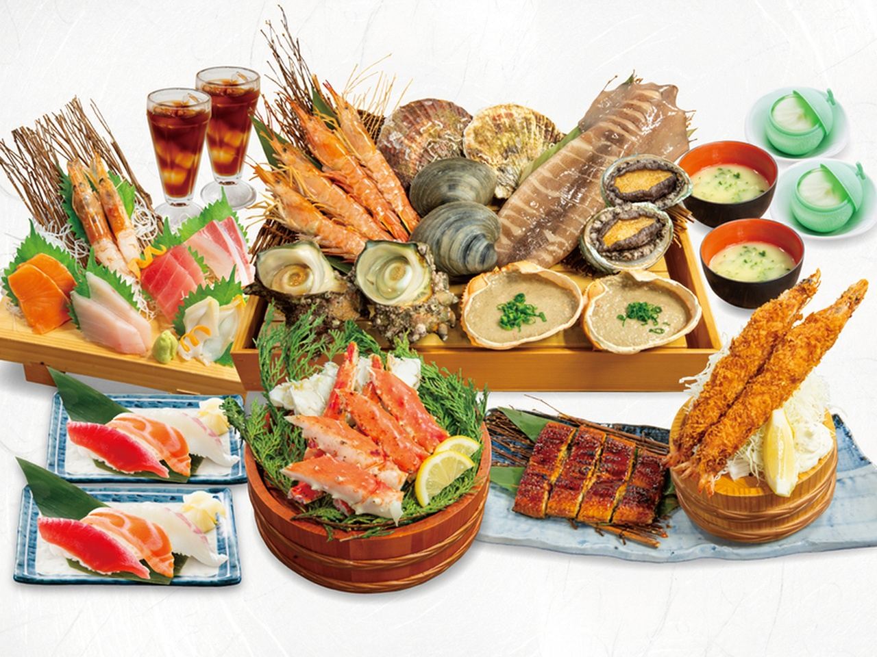 Kisaragi Suisan Official Authorized Reservation - High-value seafood package voucher (various options including sashimi, abalone, and king crab)