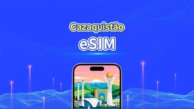 eSIM para Cazaquistão | 4G | Dados de alta velocidade | Pacote diário/de dados | 24 horas | 1-30 dias | Código QR