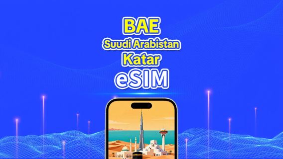 BAE / Suudi Arabistan / Katar 5G eSIM | Günlük paket / Toplam veri paketi | 1–30 Gün | 24 Saatlik faturalandırma | QR Code