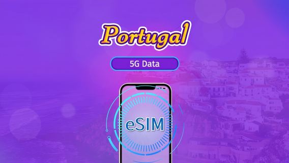 Portugal | eSIM 4G/5G | Pacote de dados | Cobrança por 24 horas | 7-30 dias | Código QR