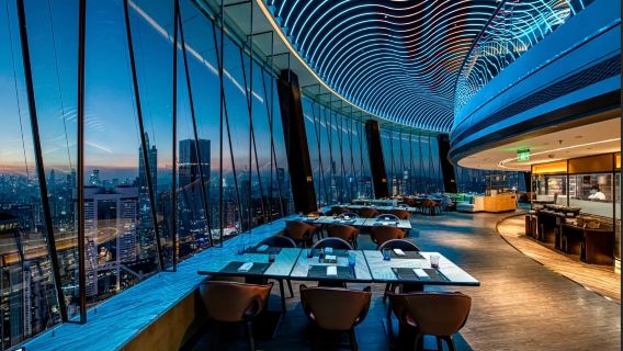 Romantic Revolving Restaurant - Shenzhen Renaissance Pengcheng Hotel Cloud View Revolving Restaurant Buffet Voucher|Buffet diner. Afternoon tea. Brunch