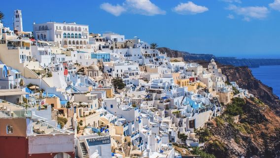 希臘聖托里尼桑託林島+伊亞小鎮+紅沙灘【可定制】【中文包車】