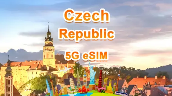 Czech 5G eSIM | Total package | Total 1-30GB | 3-30 days | 24-hour system | QR code