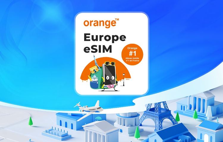 Europe Orange 4G/5G eSIM | Total 20GB/50GB/100GB | Calls + SMS | Calendar-Day Billing | QR code