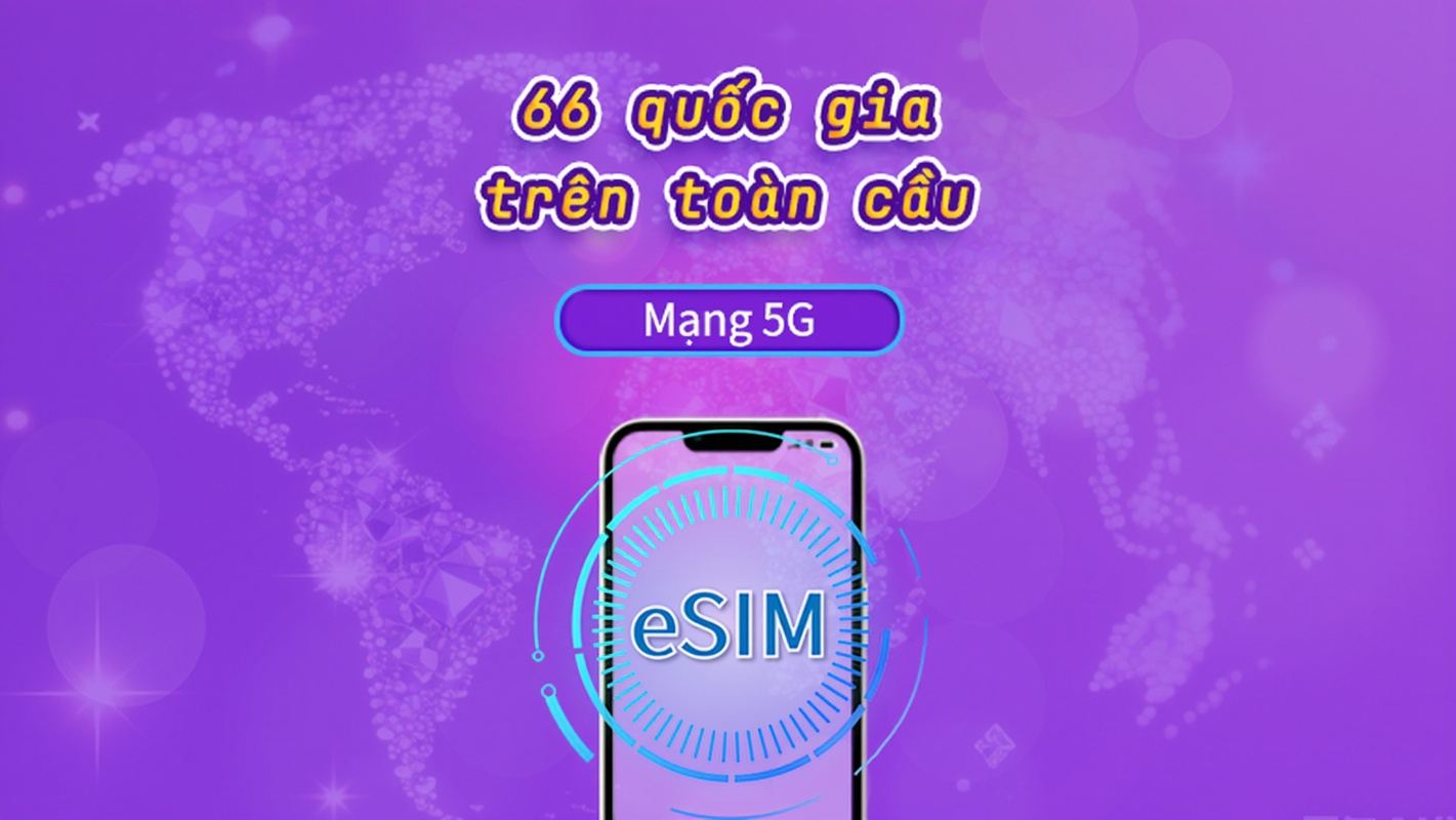 Toàn cầu (66 quốc gia) | eSIM 5G/4G | Gói tổng | Tính phí mỗi 24 giờ | 1-7 ngày | Mã QR