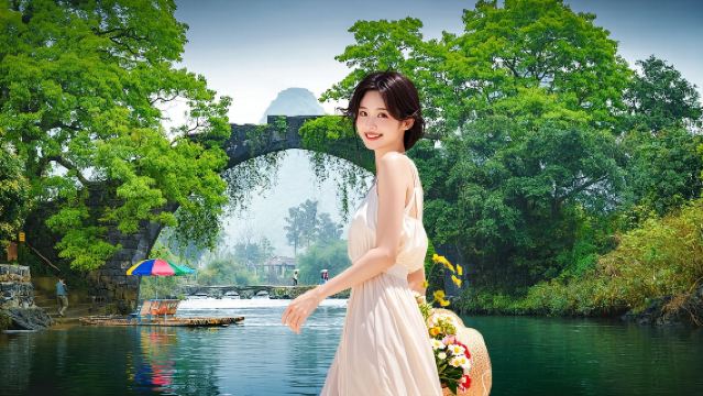 桂林陽朔+灕江風景名勝區興坪古鎮+遇龍河十里畫廊+千里江山圖【私家團】