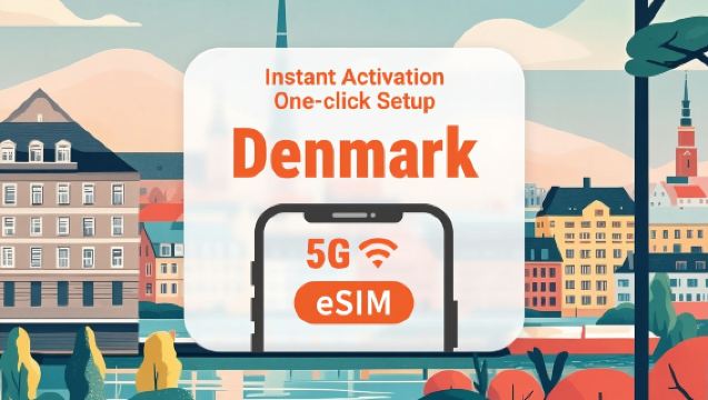 Danmark 5G eSIM | Dobbelt netværksdækning | Understøtter ChatGPT & TikTok | Valgfri pakke på 1-30 dage | Køb og brug med det samme | QR-kode