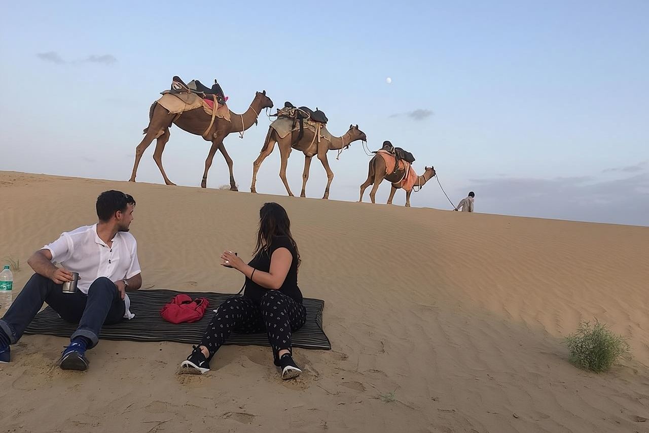Bữa tối trên cồn cát và chuyến du ngoạn bằng lạc đà.