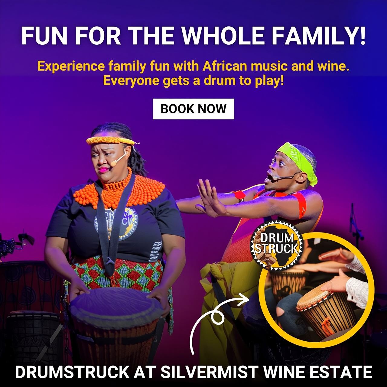 เคปทาวน์: ชิมไวน์ Silvermist Estate และชมการแสดง Drumstruck