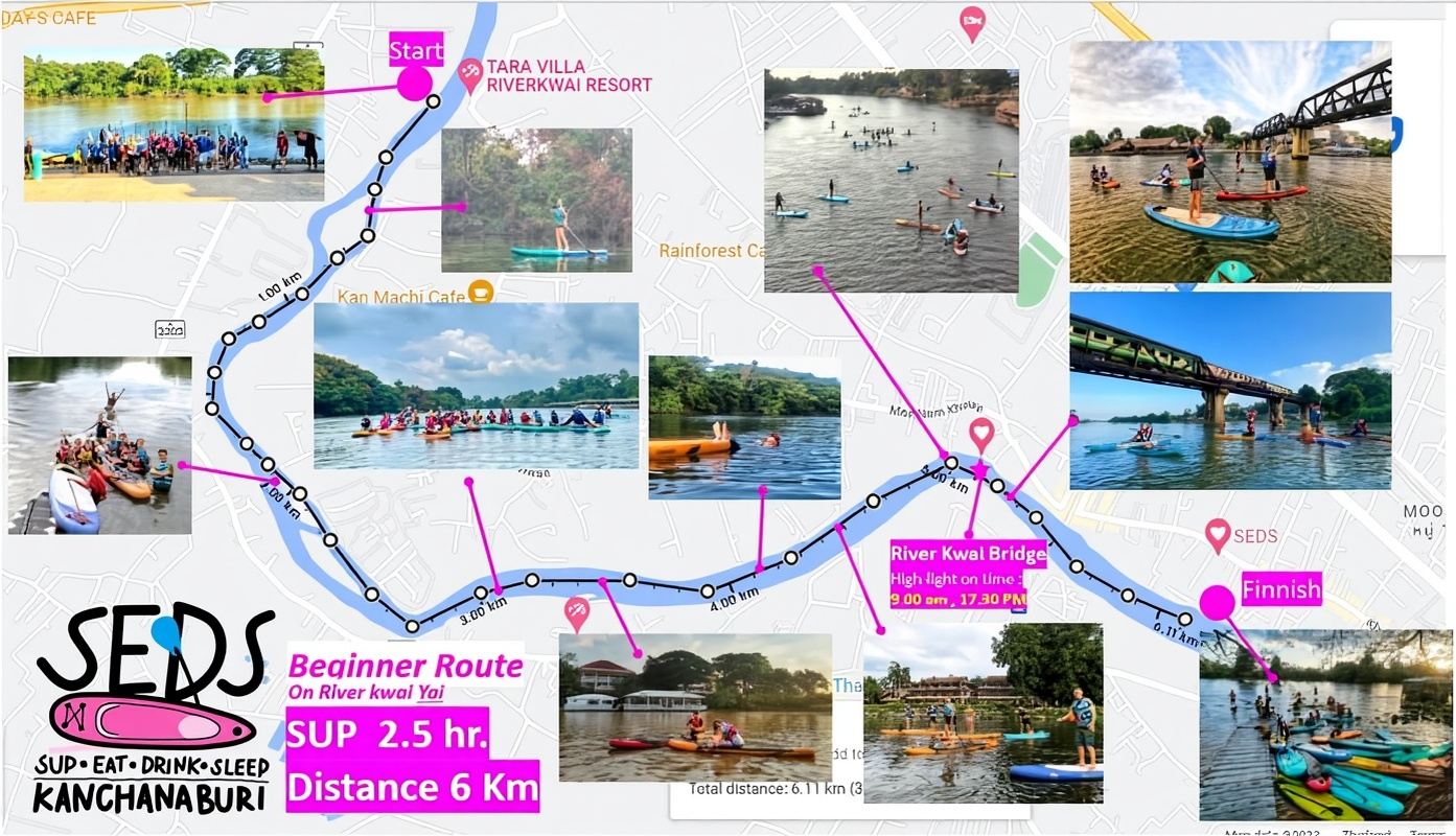 Kanchanaburi: River Kwai Stand-Up Paddleboarding Tour