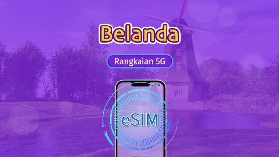 Belanda | eSIM 5G/4G | Menyokong TikTok & ChatGPT | Pakej harian/Pakej data | Caj mengikut hari semula jadi | 1-30 Hari | Kod QR