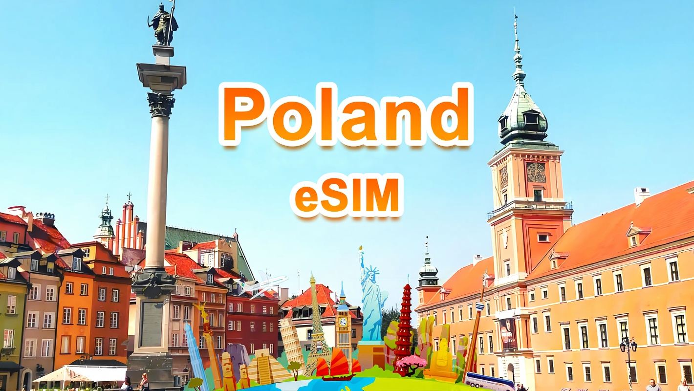 eSIM 5G de Polonia | Paquete completo | Total 1-30 GB | Duración 3-30 días | Sistema 24 horas | QR code