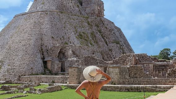 Da Mérida: tour guidato di Uxmal e degli incredibili cenote con pranzo