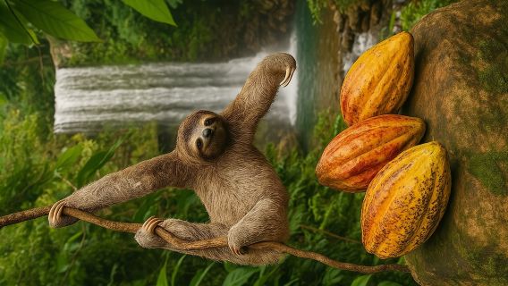 Faultier-Tour im Regenwald, Wasserfall, Bio-Kaffee und Schokolade