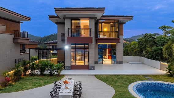 佛岡熹樂谷溫泉度假區‧露營(過夜)【清遠新義式7房12床真溫泉泳池別墅+7泡池+KTV+燒烤】