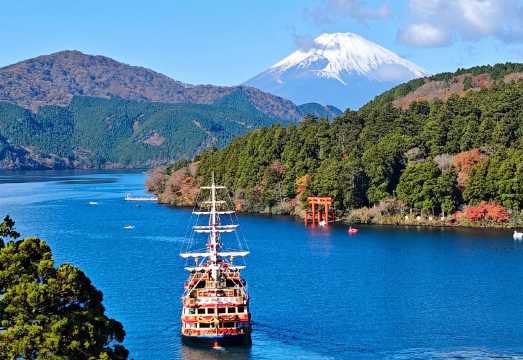 日本富士山箱根神社空中ケーブルカー＋大涌谷＋忍野八海＋山中湖