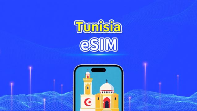 Tunisian eSIM | 5G/4G | Nopea data | 24 tuntia | Valittavissa 1–30 päivää | QR-koodi