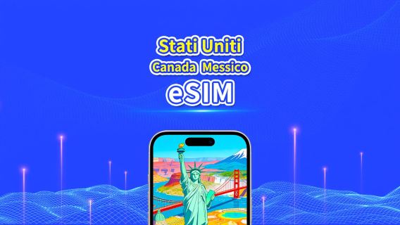 USA, Canada, Messico eSIM | 5G/4G | Pacchetto dati giornaliero/totale | 1–30 giorni | Fatturazione 24 ore | Codice QR