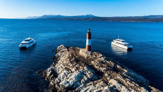 Canoero Catamarans - Canal Beagle Tour, Sea Lions and Les Eclaireurs Lighthouse.