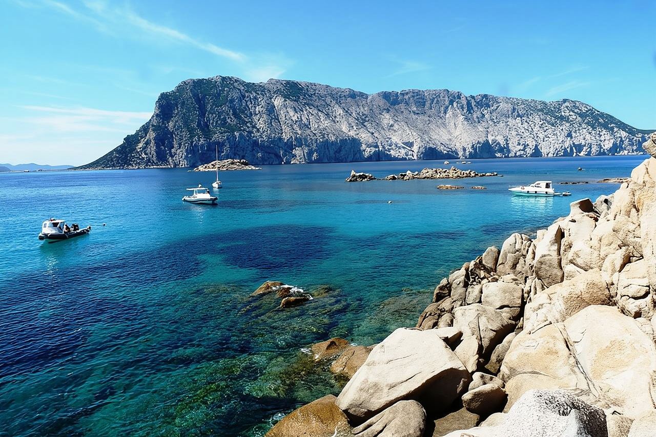 Boat tour to explore the Marine Protected Area of Tavolara