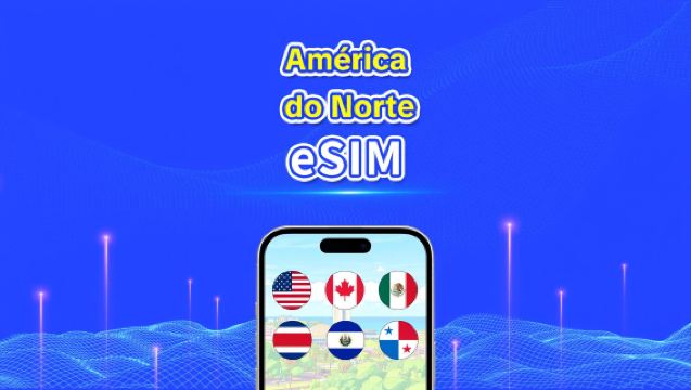 eSIM para América do Norte | 5G/4G | Dados de alta velocidade | Pacote diário/de dados | 24 horas | 1-30 dias | Código QR