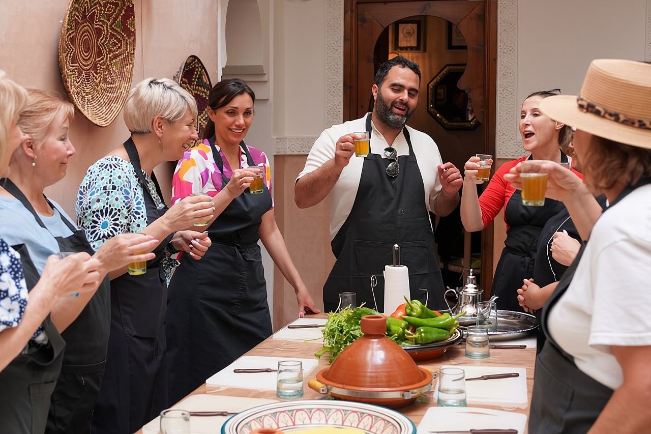 Moroccan cooking class with maket in the Medina of Marrakech